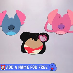 Lilo & Stitch - Personalised Cruise Door Magnets | Disney Cruise Magnets | Full Magnet Back