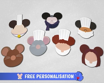 Ratatouille Collection - Personalised Cruise Door Magnets | Disney Cruise Magnets | Cruise Decorations | Full Magnet Back