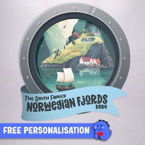 Imán con diseño de ojo de buey con borde metálico personalizado / Imán para puerta de crucero / Parte trasera con imán completo