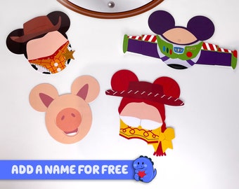 Toy Story Main Characters Collection - Personalised Cruise Door Magnets | Disney Cruise Magnets | Full Magnet Back