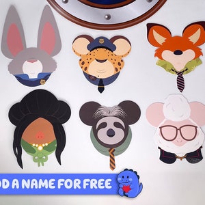 Zootropolis / Zootopia Collection - Personalised Cruise Door Magnets | Disney Cruise Magnets | Full Magnet Back