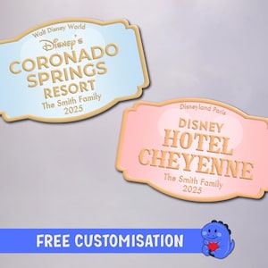 NEW! Disney Resort Plaque Personalised Magnet | Sign | Ship Name Door Magnet | Full Magnet Back