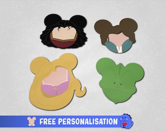 Tangled Collection - Personalised Cruise Door Magnets | Disney Cruise Magnets | Cruise Decorations | Full Magnet Back