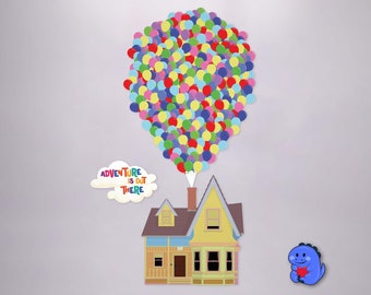 Up Movie Cruise Türmagnet - Carl & Ellie Haus mit Luftballons