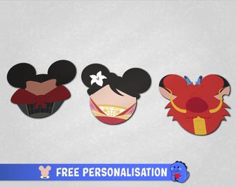 Mulan Collection - Personalised Cruise Door Magnets | Disney Cruise Magnets | Full Magnet Back