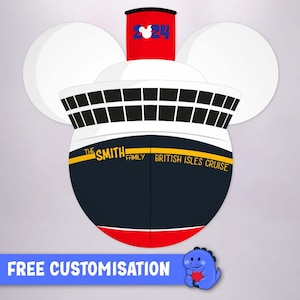 Personalised Disney Inspired Ship Cruise Door Magnet | Disney Cruise Magnets | Cruise Decorations | Full Magnet Back