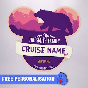 Disney Inspired Canada / Alaska Personalised Cruise Door Magnet | Disney Cruise Magnets | Full Magnet Back