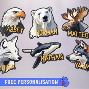 Arctic Animals Personalised Magnets | Sign | Ship Name Door Magnet | Full Magnet Back