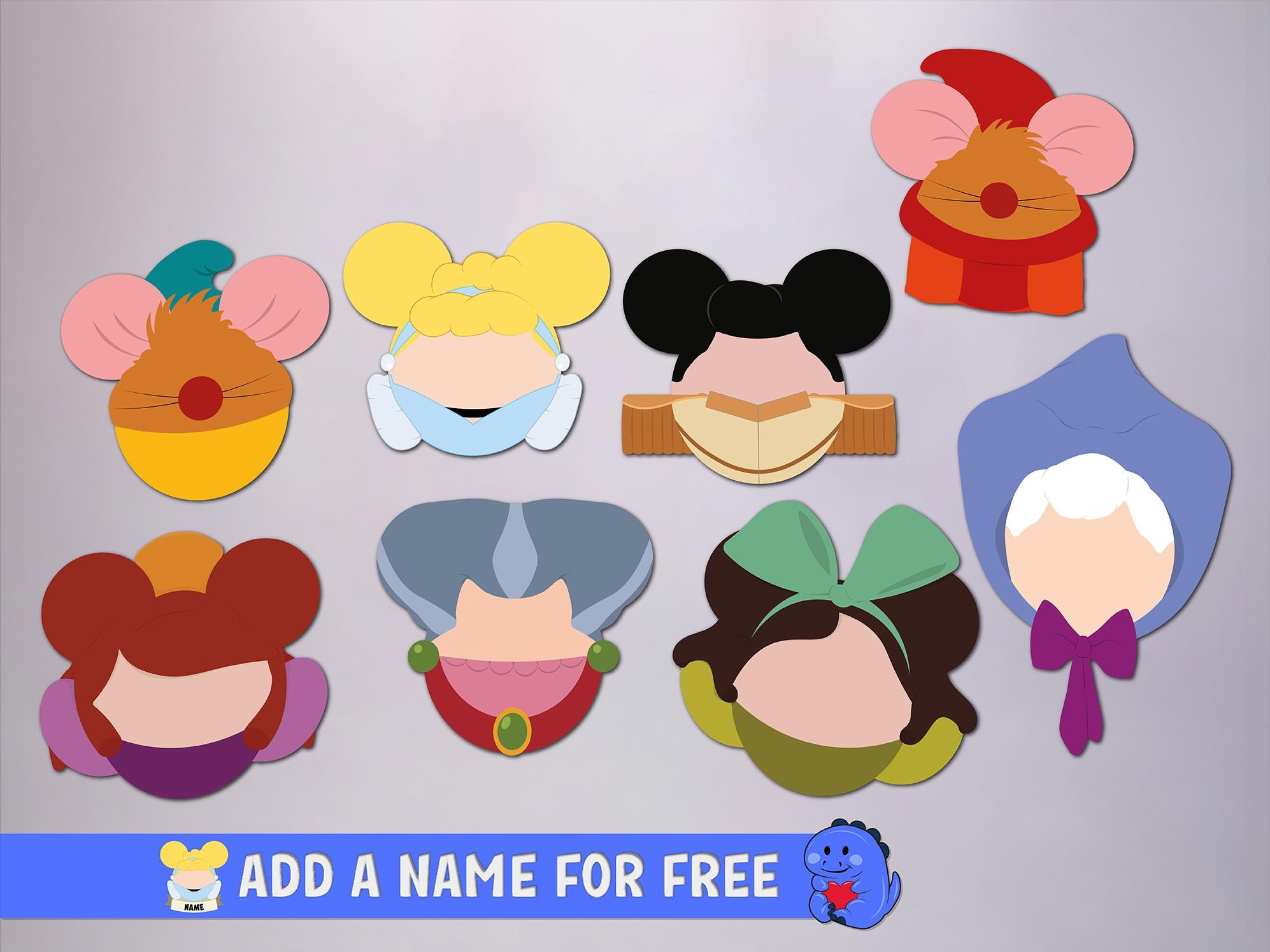 Cinderella Collection - Personalised Cruise Door Magnets | Disney Cruise Magnets | Full Magnet Back