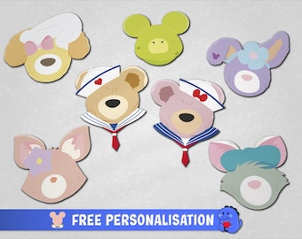 Duffy and Friends Collection - Personalised Cruise Door Magnets | Disney Cruise Magnets | Cruise Decorations | Full Magnet Back