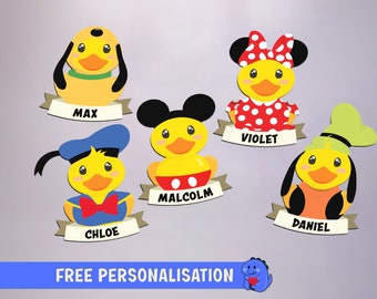 Classic Fab Five Ducks - Personalised Cruise Door Magnets | Full Magnet Back