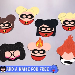 Incredibles Collection - Personalised Cruise Door Magnets | Disney Cruise Magnets | Cruise Decorations | Full Magnet Back