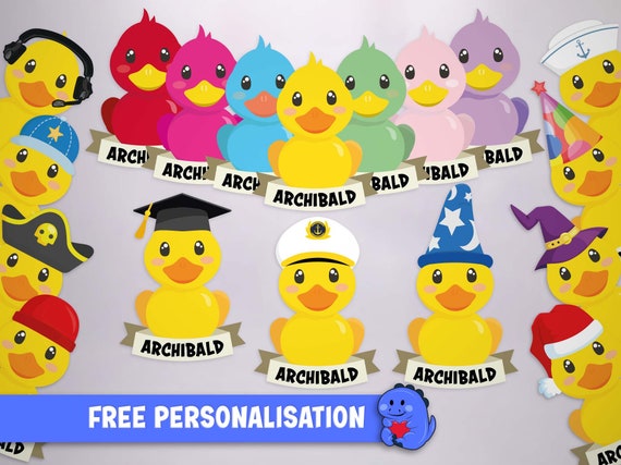 Cruising Ducks with Hats - Personalised Cruise Door Magnets.