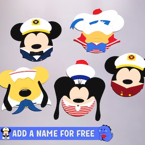 Cruising Fab Five - Aimants pour porte de croisière personnalisés | Aimants Croisière Disney | Dos entièrement aimanté