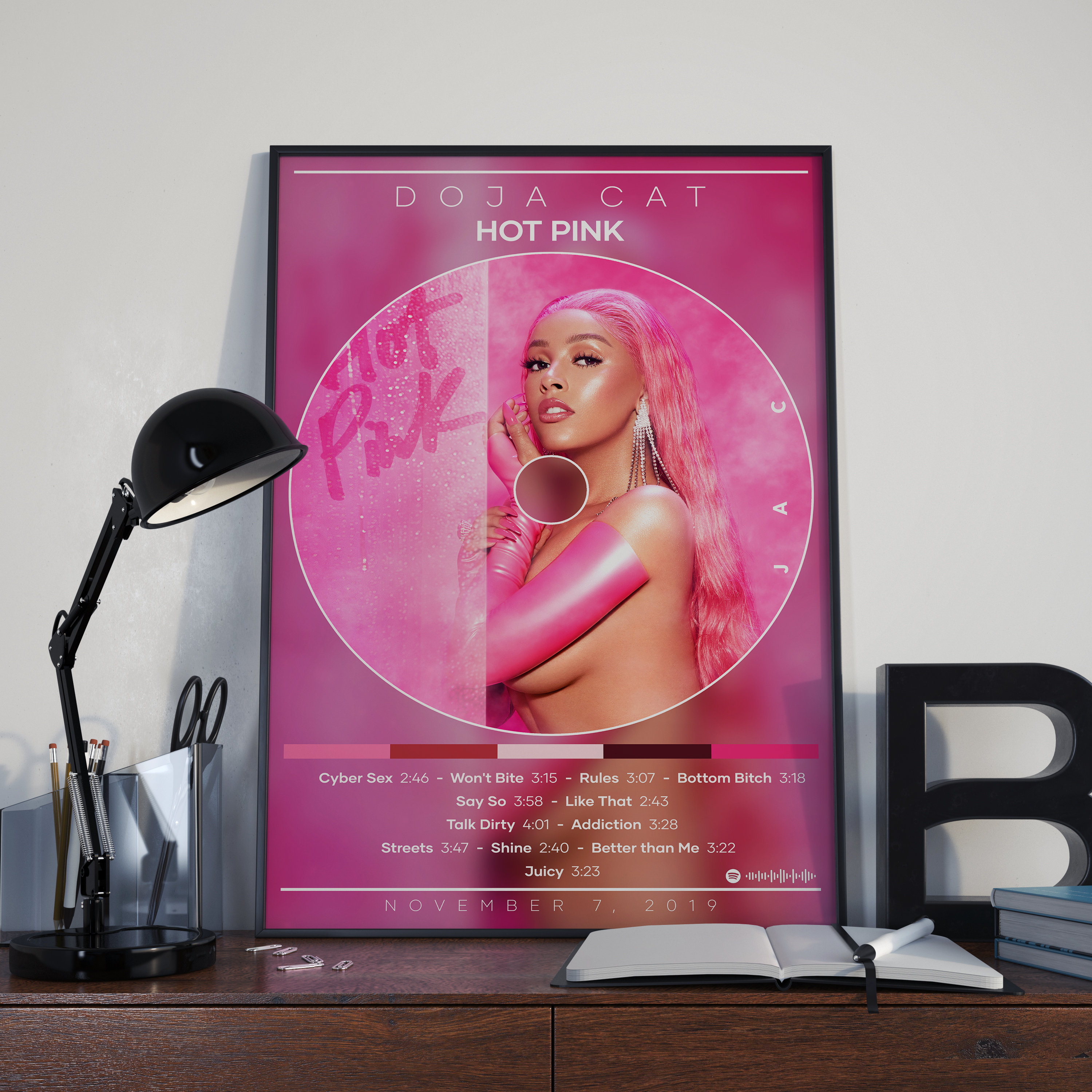 Doja Cat Poster Print Hot Pink Poster Album Cover Poster