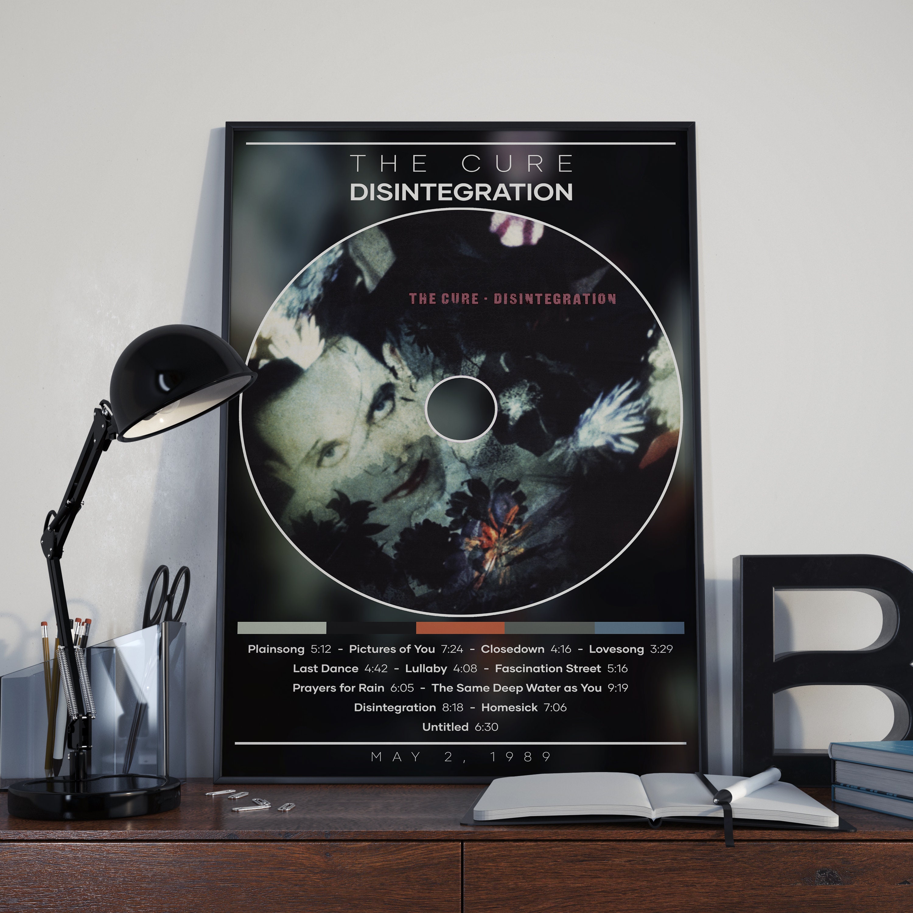 The cure poster print disintegration poster album cover etsy