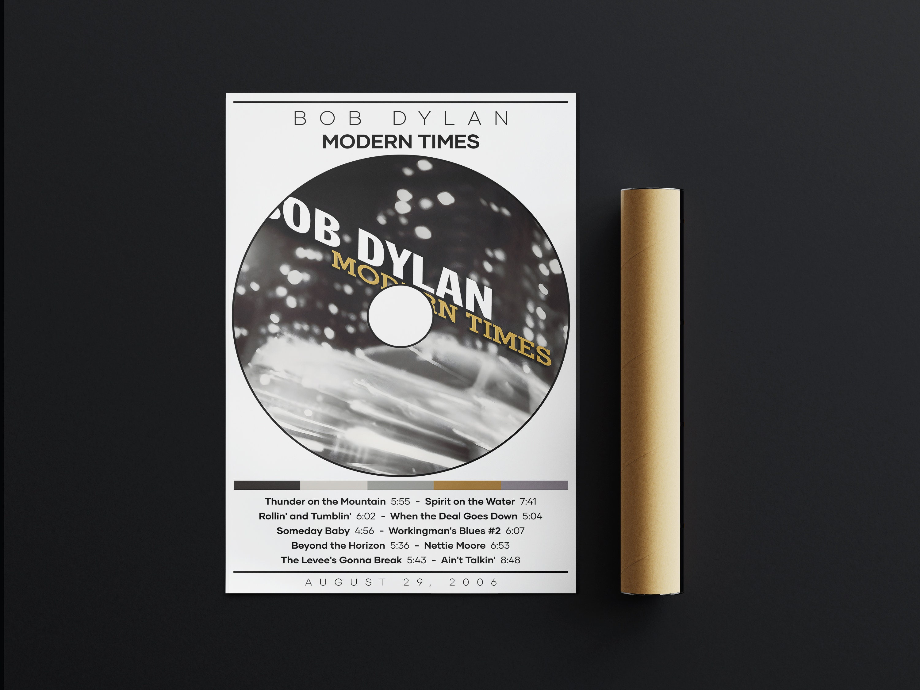 Bob Dylan Poster Print | Modern Times Poster | Rock Music Poster