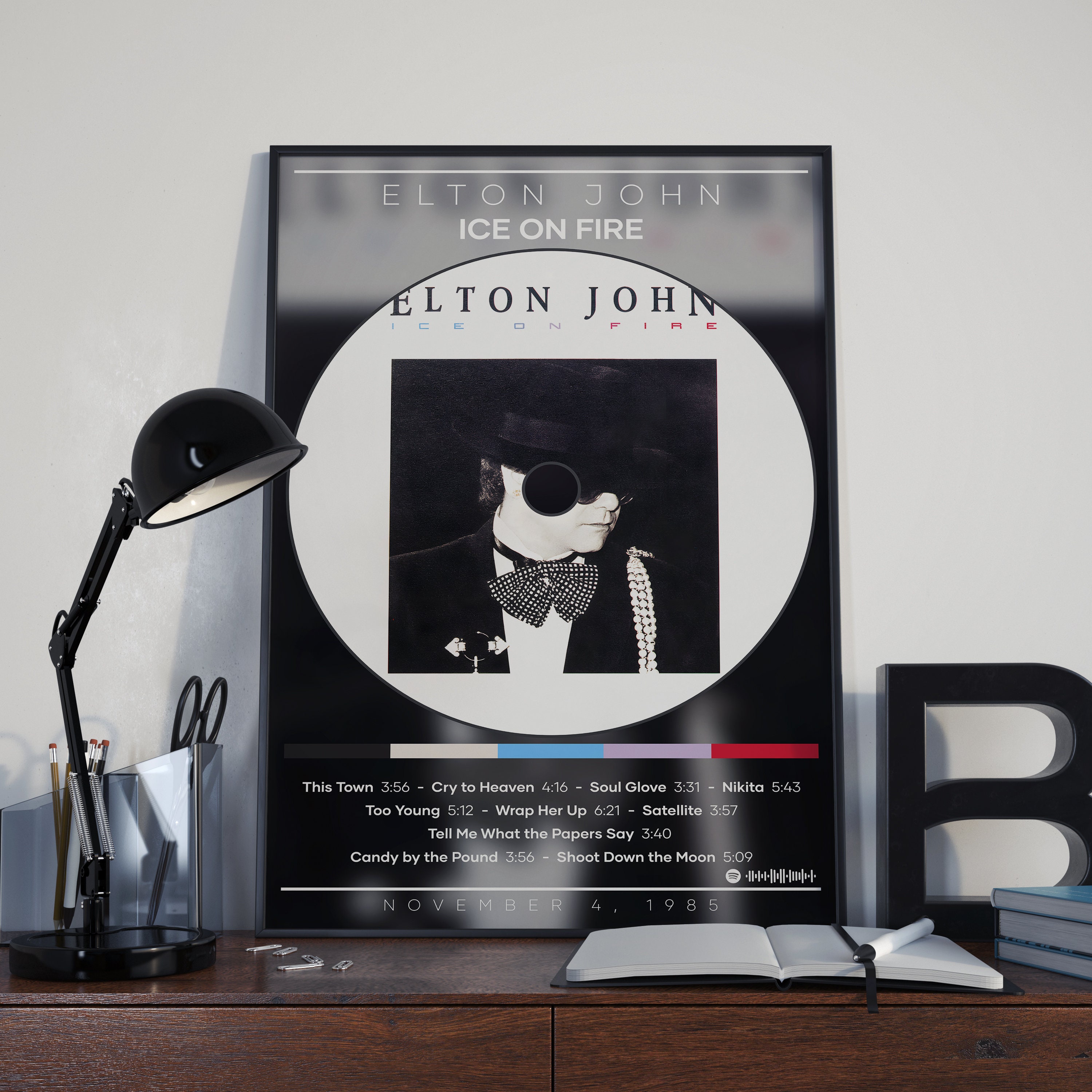 Elton John Sacrifice Black Heart Song Lyric Art Print - Song Lyric Designs