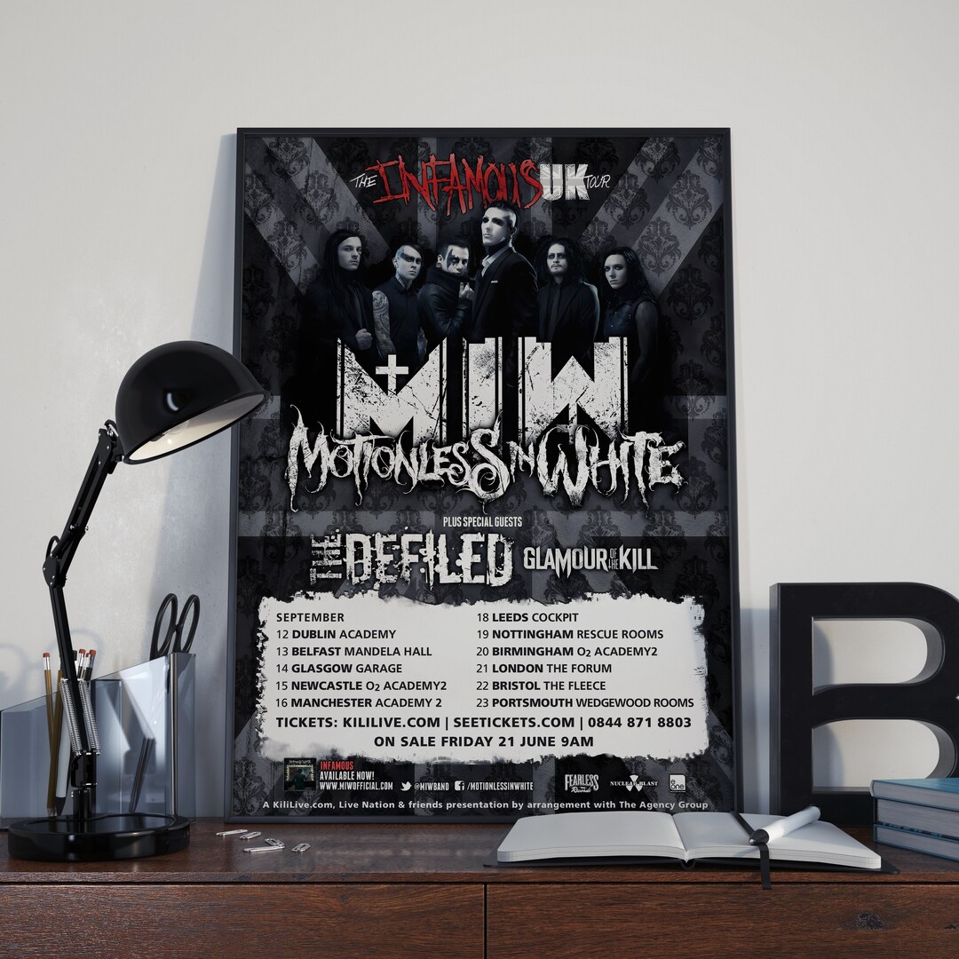 Motionless in White Poster Print Motionless in White Concert Etsy