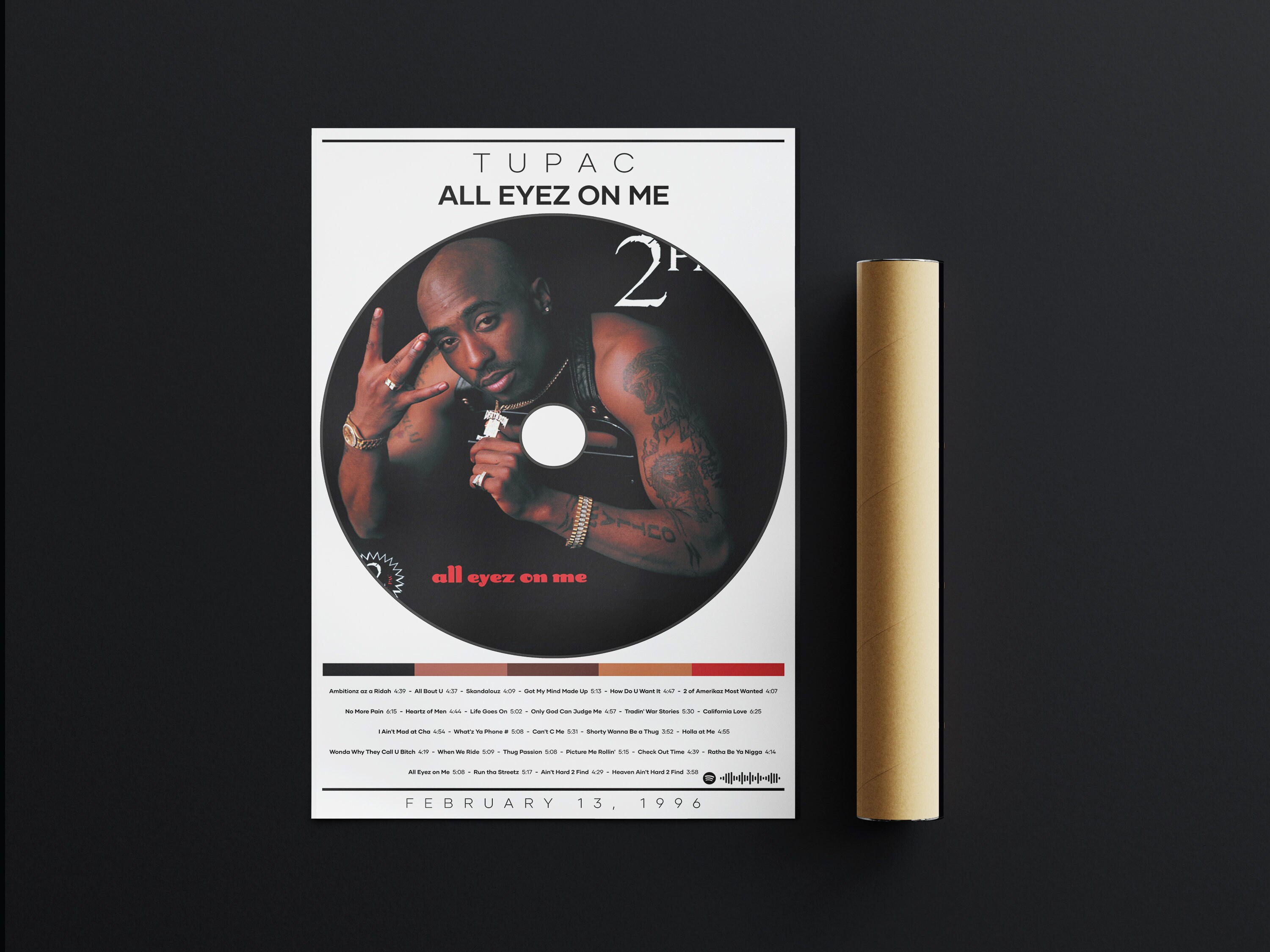 Tupac Poster Print | All Eyez on Me Poster, Hip Hop Poster