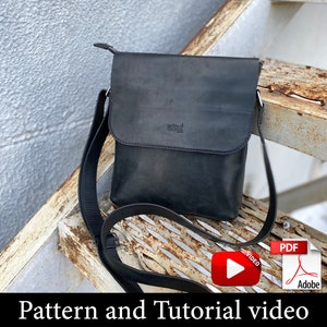 Leder Sling Bag PDF Nähanleitung, kleine Crossbody Bag, Umhängetasche, Herren Ledertasche, Reisetasche Nähanleitung