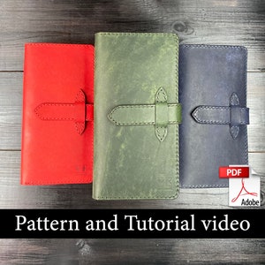 Patrón de cuero PDF, Patrón de billetera de cuero para mujer, Billetera de motociclista PDF, Billetera para dinero PDF, Plantilla de billetera, Billetera unisex, Video tutorial