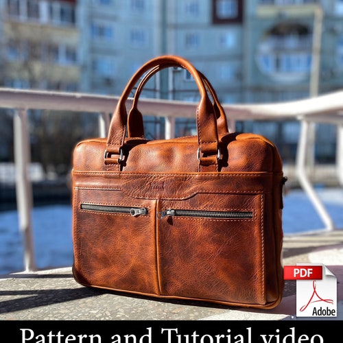 Leather Laptop Bag Pattern Messenger Bag Pattern PDF Sewing Etsy