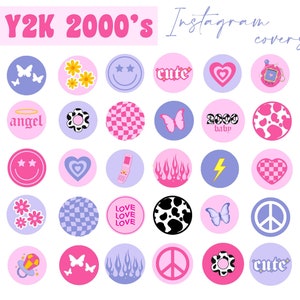 35 Y2K Girly 2000s/90&#39;s Retro Girly Instagram Highlights