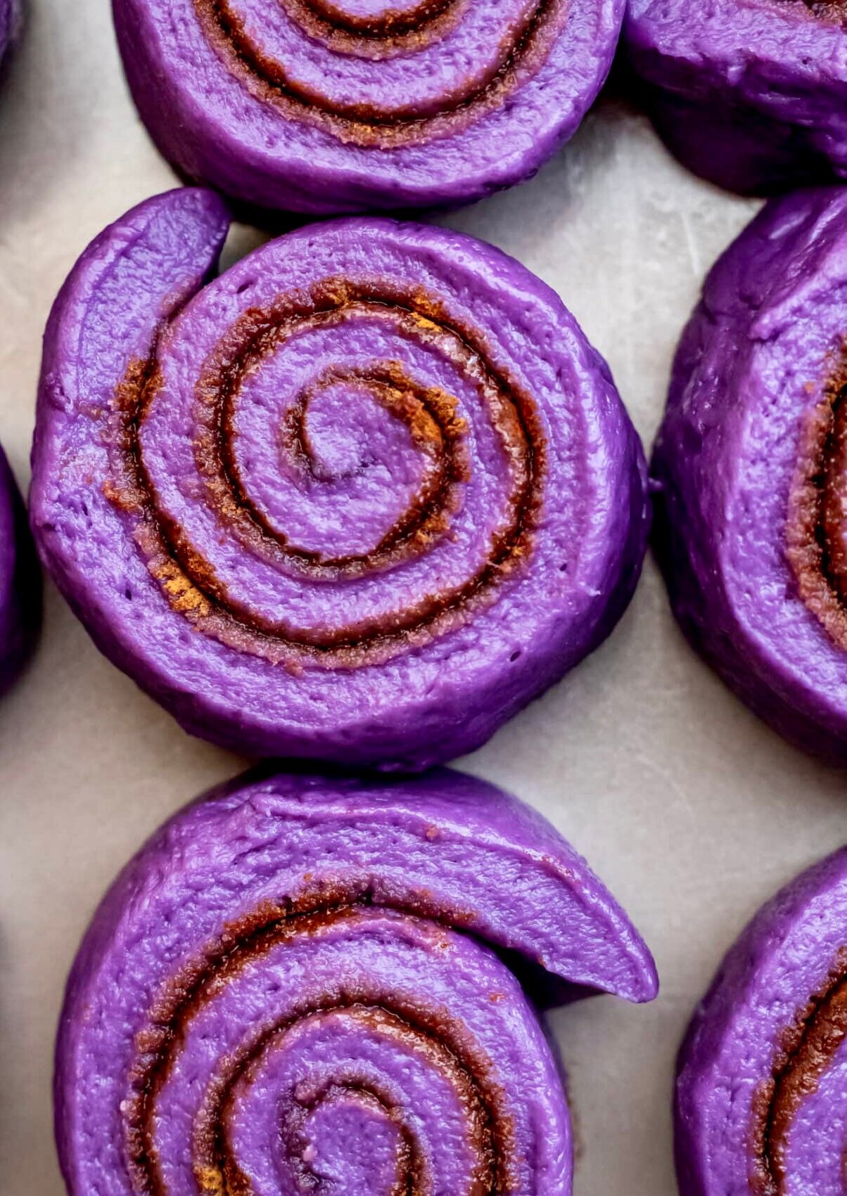 Ube Cinnamon Rolls, Ube Coconut Glaze, 8 Rolls per Order, Freshly Made