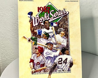 World Series MLB 1987 Program for the Minnesota Twins and St Louis Cardinal with Ads from Marboro Cigarettes Coca Cola USA Today Magazine