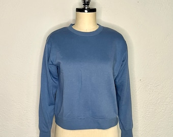90s Y2K St Johns Bay Sky Blue Long Sleeve Crewneck Pullover Petite Small Women Unisex Sweatshirt Preppy Vsco Girl Asthetic Academia Clothing