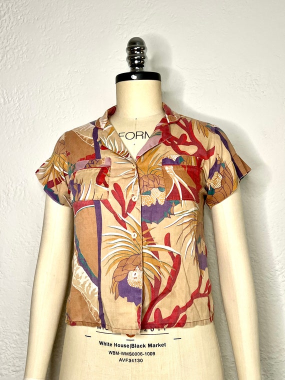 Hawaiian Womens Shirt by Byer California  Blouse S
