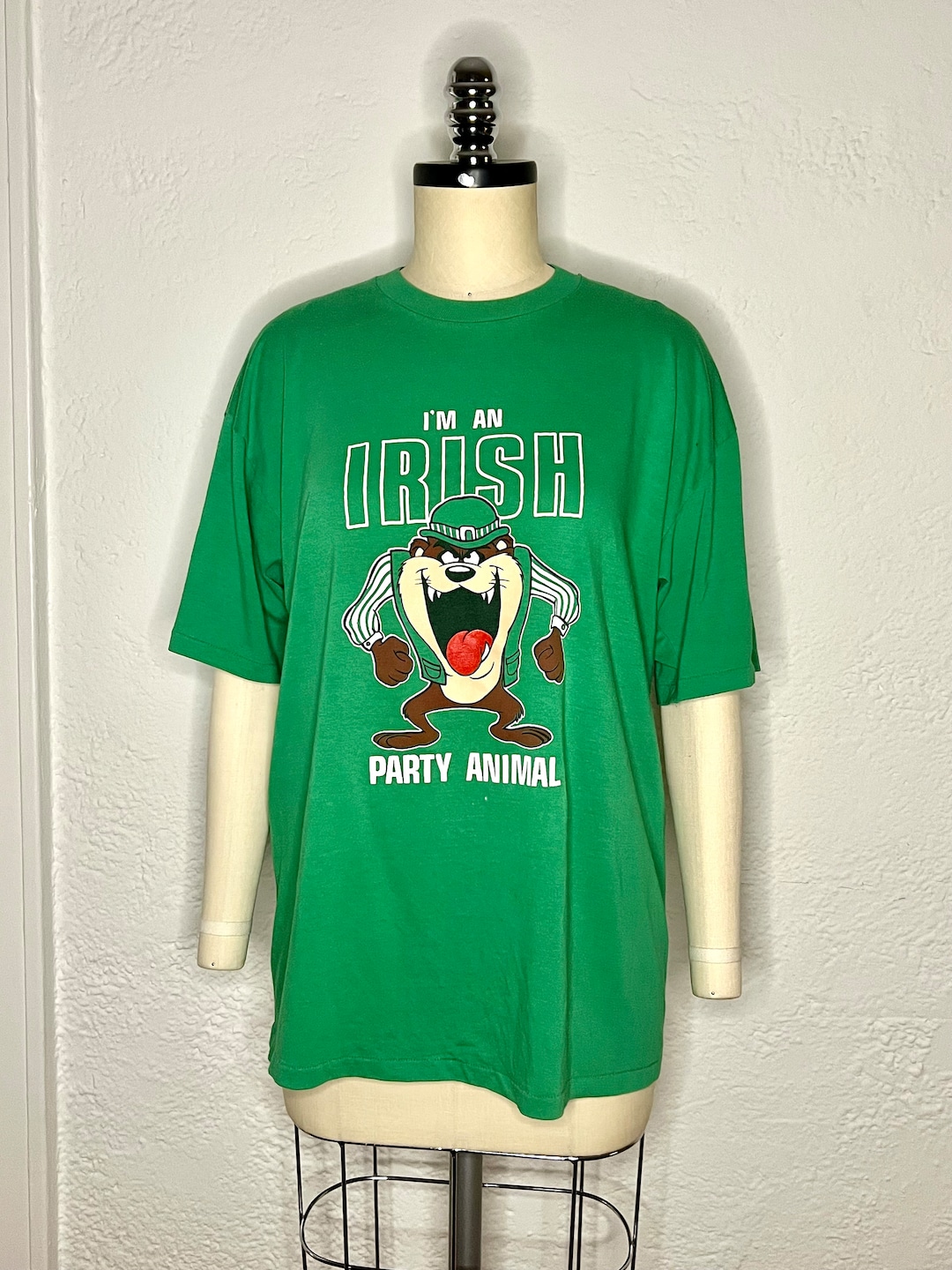 Vintage 90s Taz Tasmanian Devil Single Stitch XL I'm an Irish