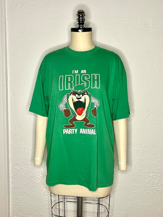 Vintage 90s Taz Tasmanian Devil Single Stitch XL I'm an Irish