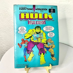 80s Coloring Activity Book Incredible Hulk Spider Avengers Fantastic Four Man Whitman Publishing DC Comics Warner Brothers and Marvel Comics