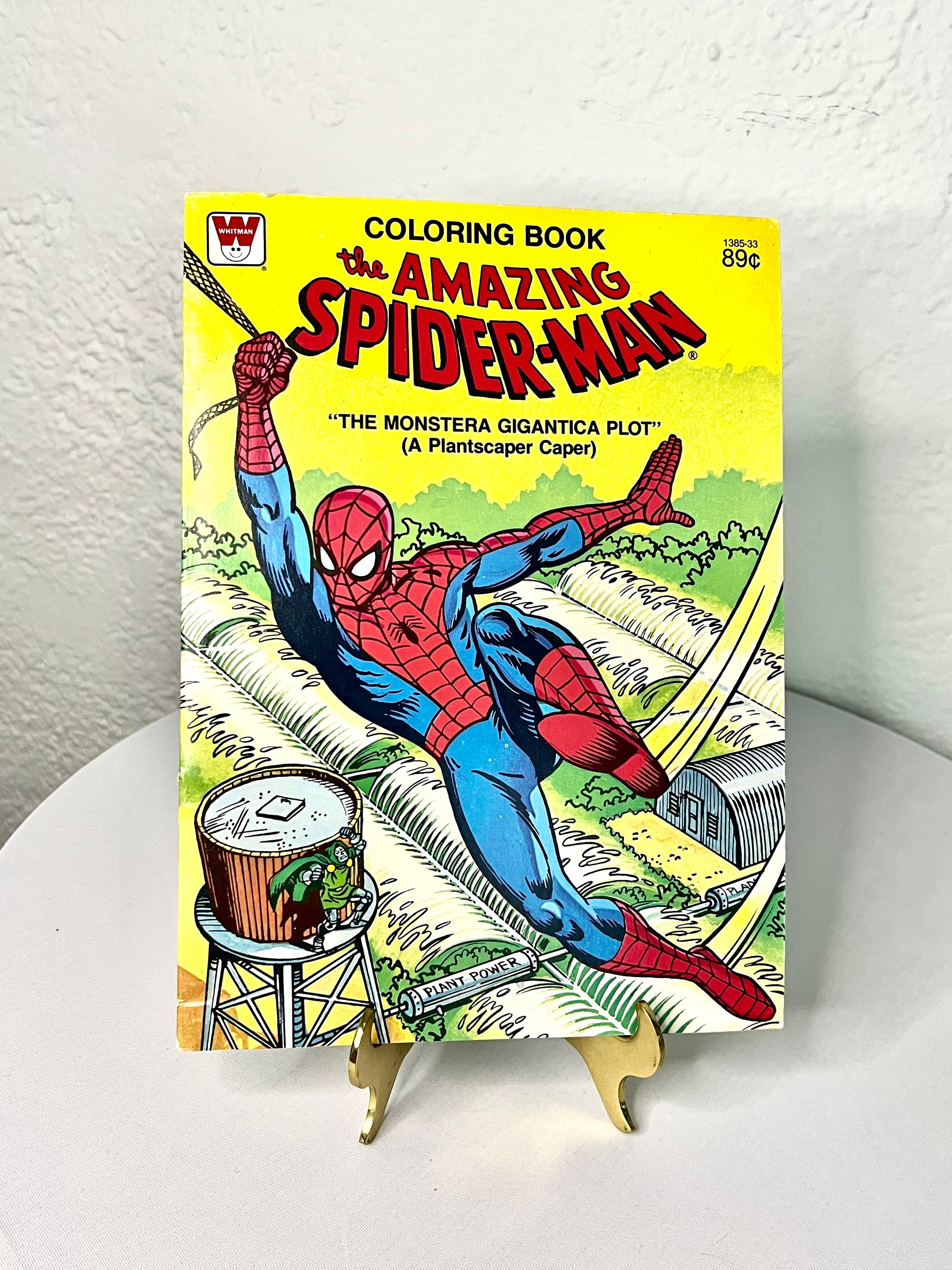 Jumbo Giant Spider Man Coloring Book Vintage 1983 Super Size USA