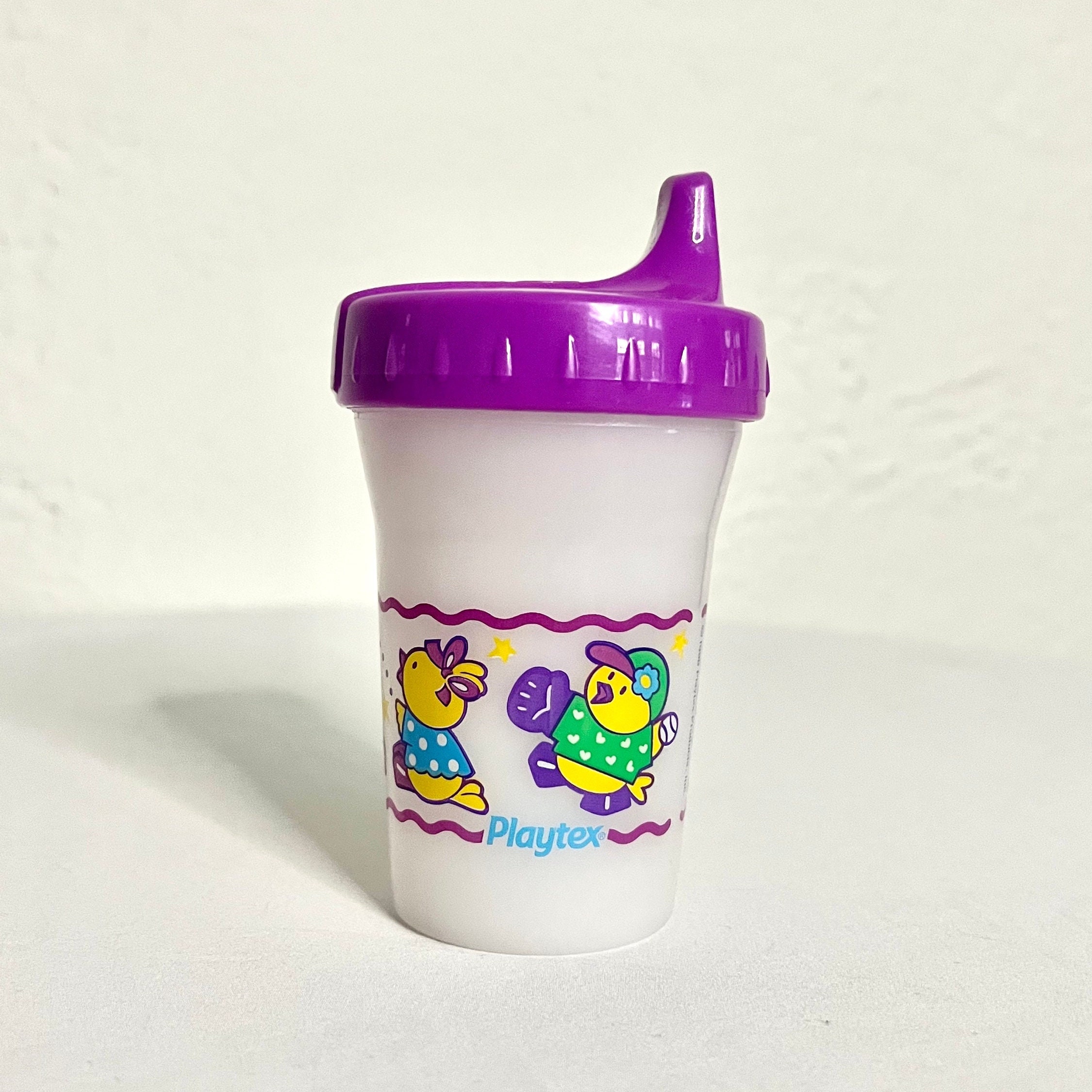 Purple Playtex 1997 Plastic Sippy Cup Spill Proof Baby Toddler Bottle or on  the Go Cup Great Baby Shower Gift Kids Water Bottle Tumbler 