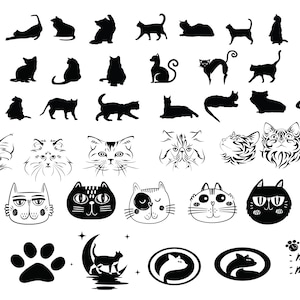 CAT SVG,  CATS ClipArt, Cat svg files for cricut, Cats vector