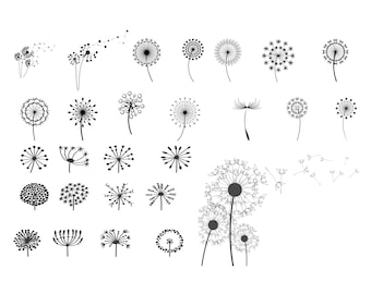 Löwenzahn SVG Clipart: Vektorgrafik (Digitaler Download)