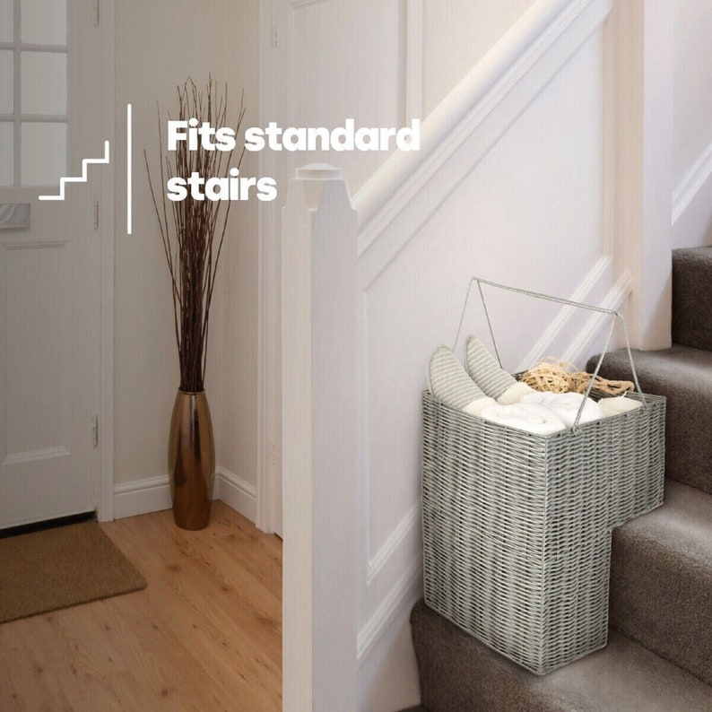 Handmade Stairs Laundry Bins Storage Baskets Resin Wicker Etsy