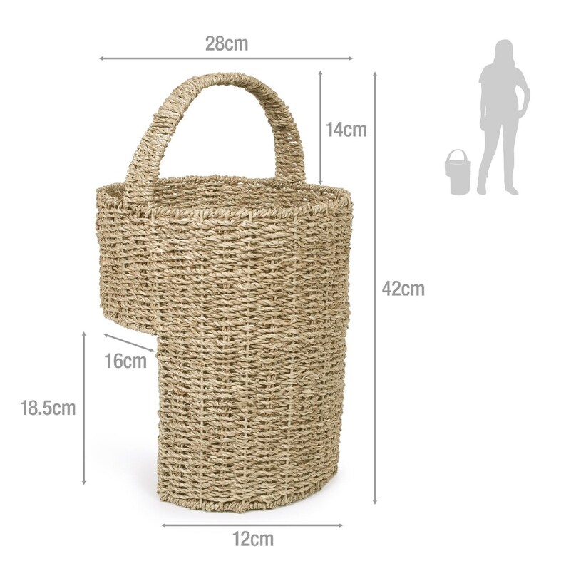 Handmade Natural Large Seagrass Stair Basket/step Storage Etsy