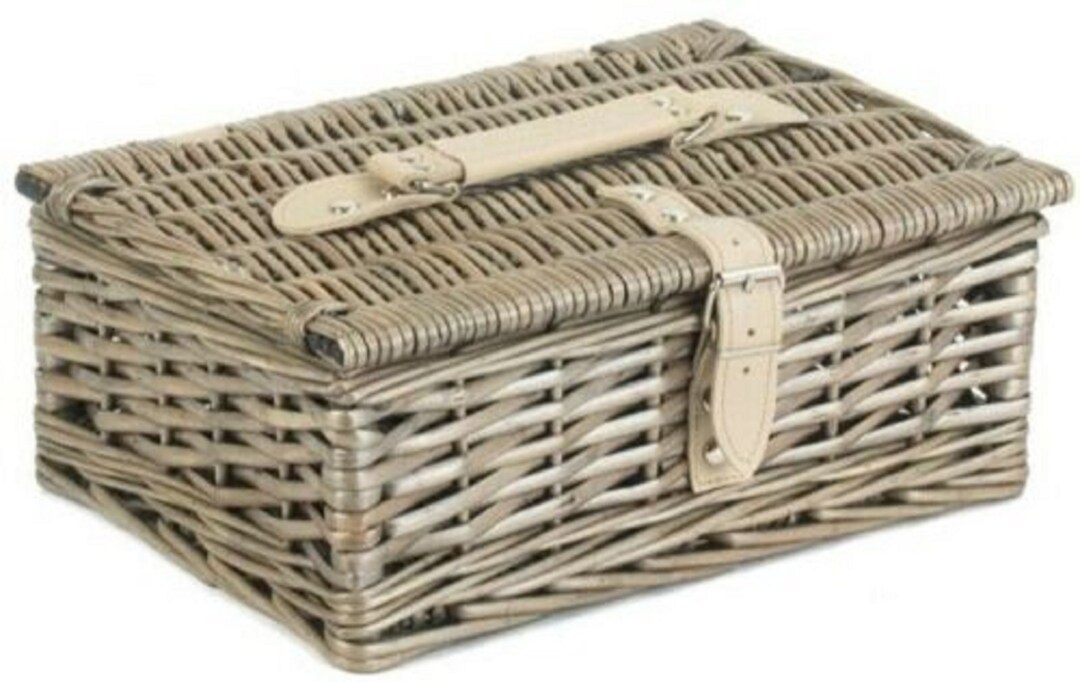 Handmade Wicker Hamper With Lid Willow Gift Hamper Picnic Etsy