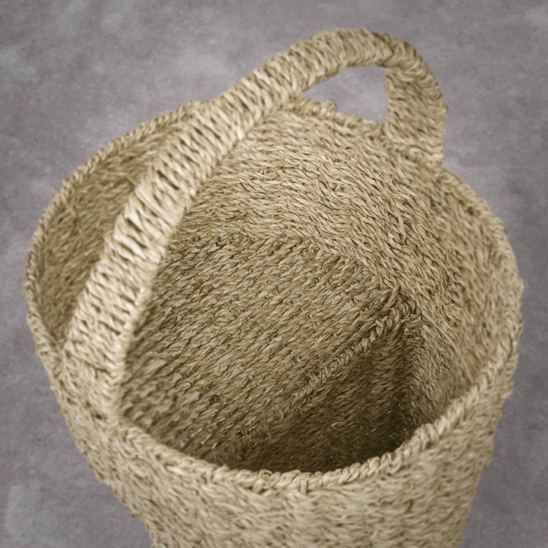 Handmade Natural Large Seagrass Stair Basket/step Storage Etsy