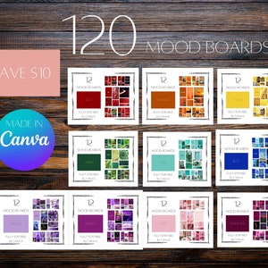 Canva Mood Board Mega Bundle Inspiration Board Editable Mood Board Bundle 120 DIY Canva Mood Board Templates