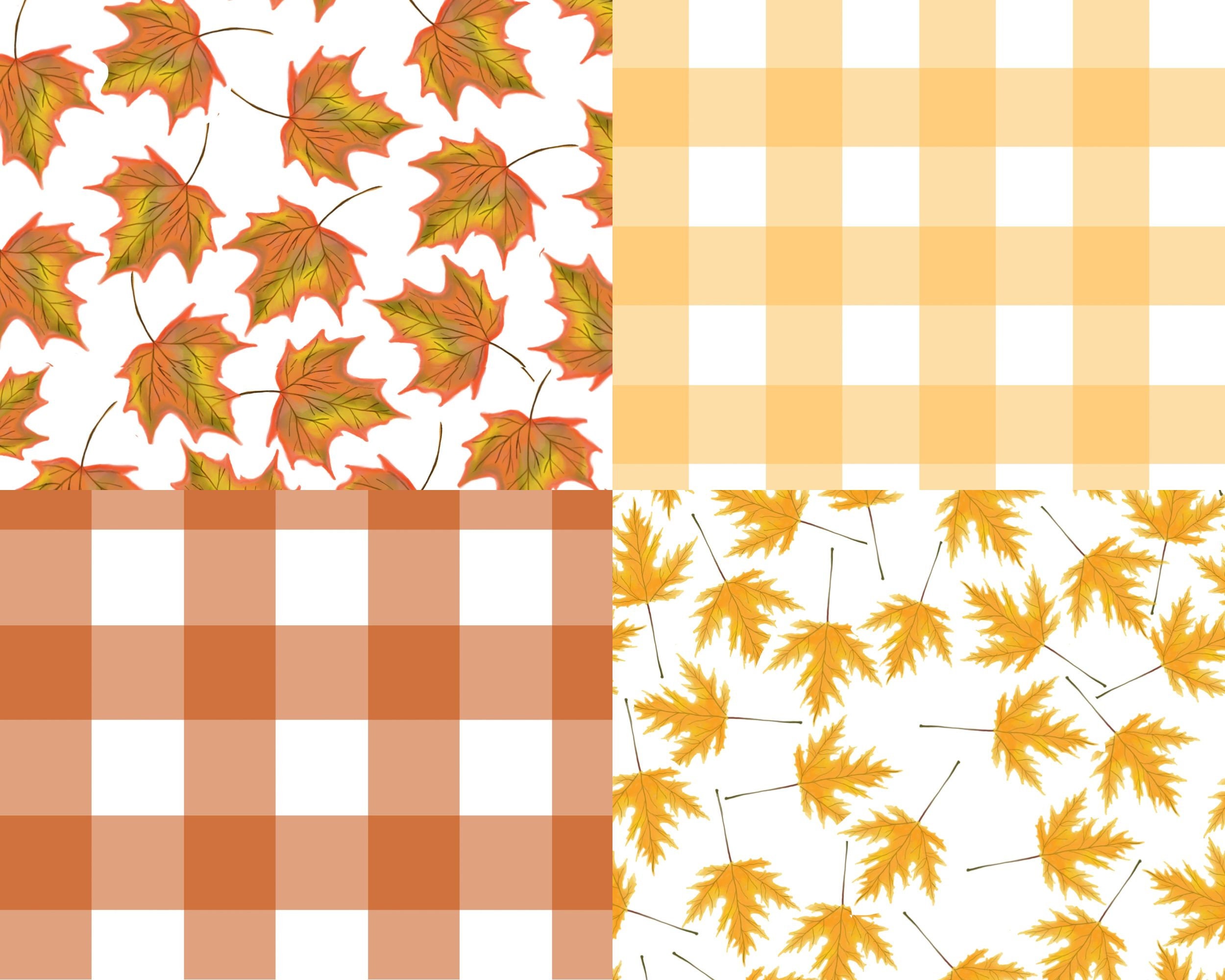 Fall Festival Digital Seamless Patterns Bundle, Paper Pack, Autumn ...