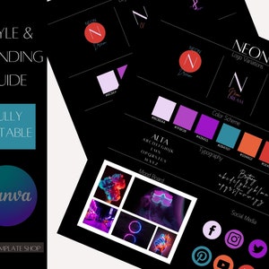 DIY Canva Style Guide Branding Board Template DIY Branding Bundle Logo Design Brand Kit Canva Branding Bundle