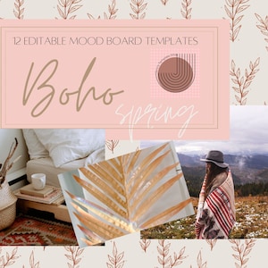 Canva DIY Template Mood Board Inspiration Board Editável Mood Board Bundle DIY Canva Mood Board Template