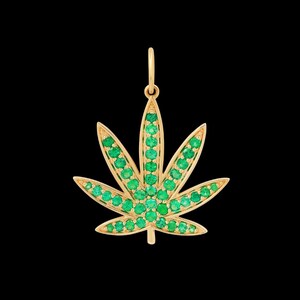 Porte-clés Bois Feuille De Chanvre Fait Main - Pendentif Décoration Naturel, Marque Onwomania
