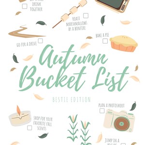 Lista de cosas por hacer de otoño imprimible, lista de cosas por hacer de otoño, póster descargable, lista de tareas pendientes de otoño imprimible