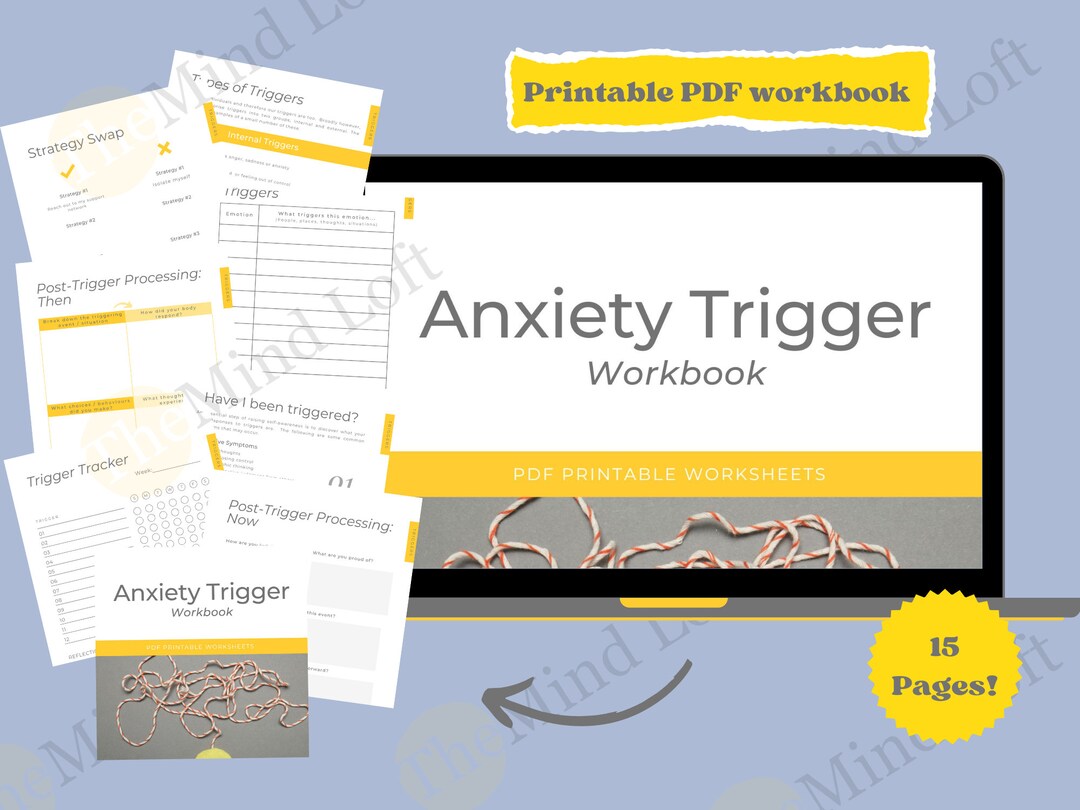Anxiety Trigger Map.pdf Anxiety Trigger Workbook - Etsy